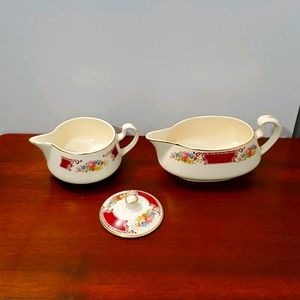 Vintage Homer Laughlin Gravy, Creamer, Cover